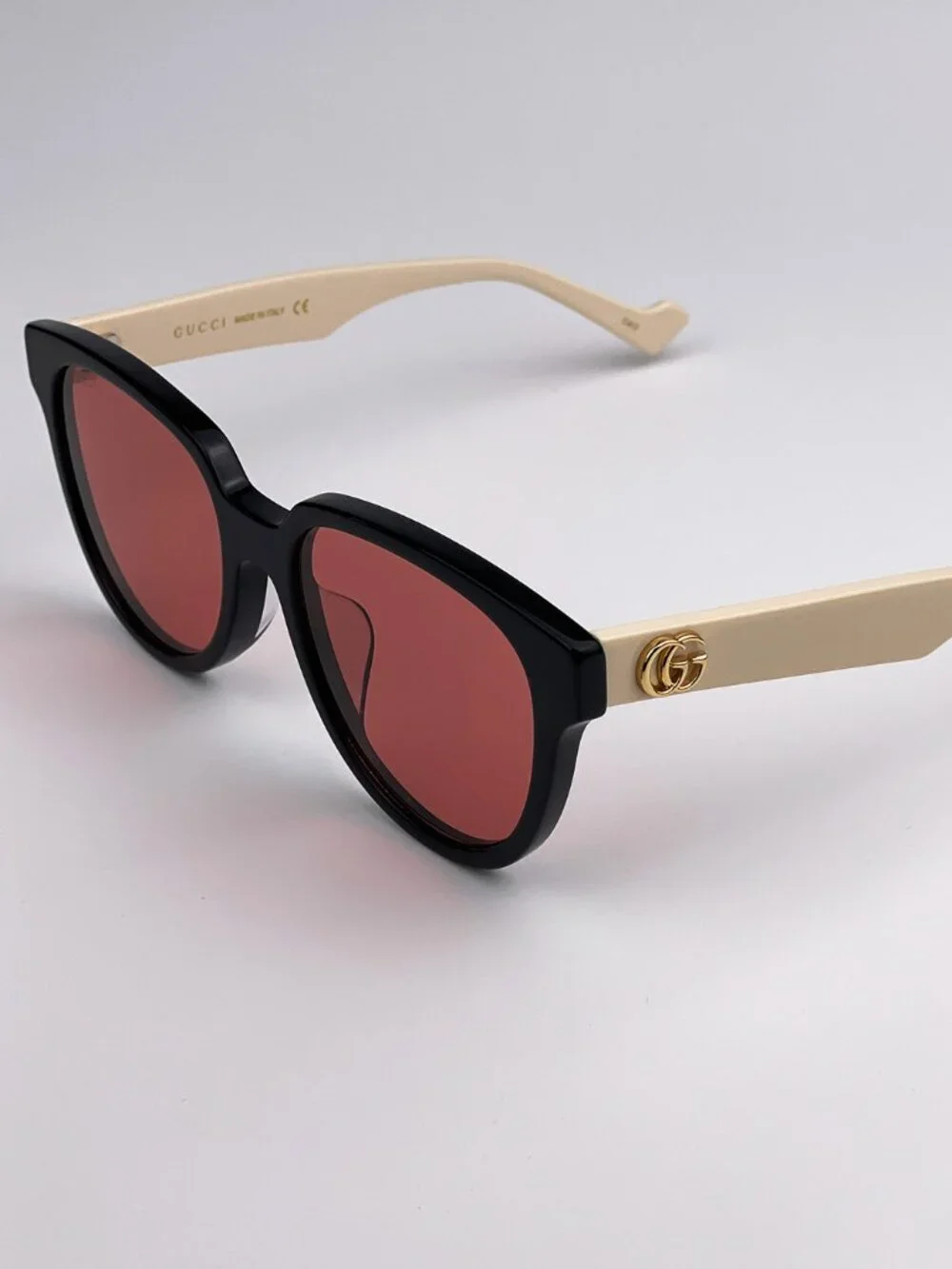 GUCCI GG0960SA 004 BLACK WHITE SQUARE SUNGLASSES